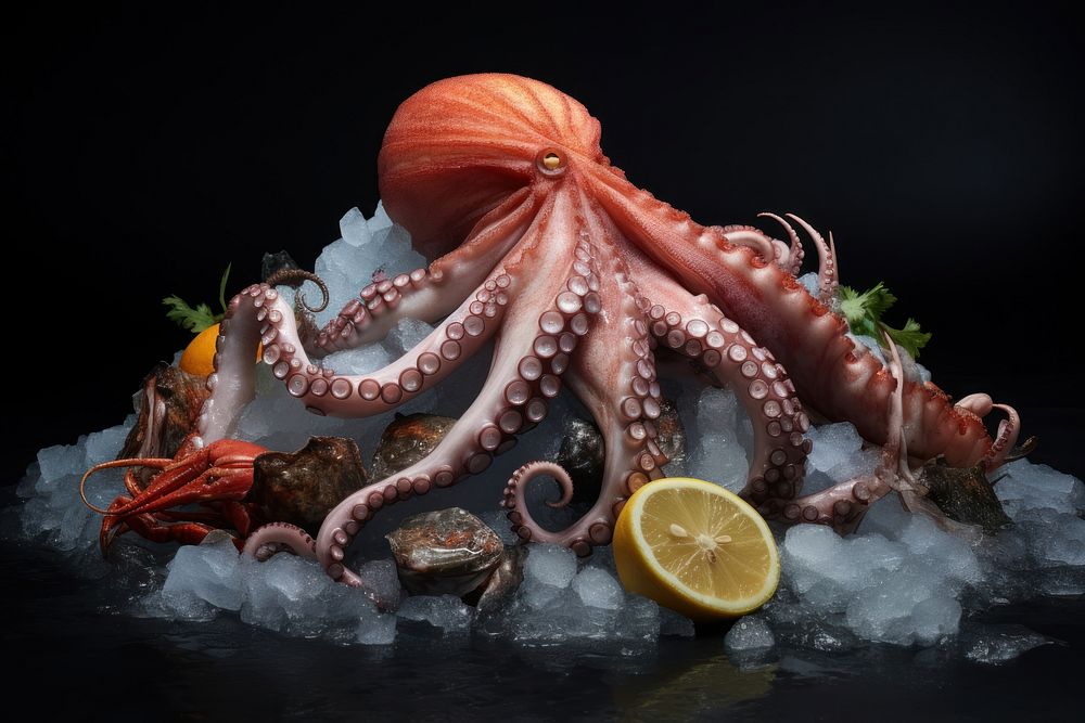 Octopus food seafood animal.
