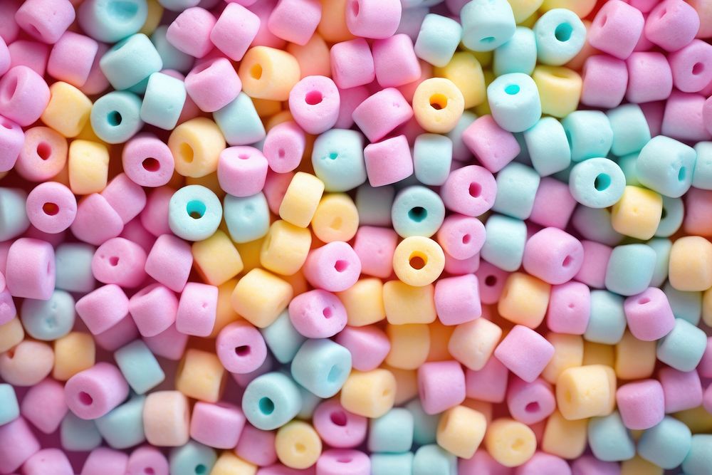Colorfull pastel Cereal confectionery pattern candy.