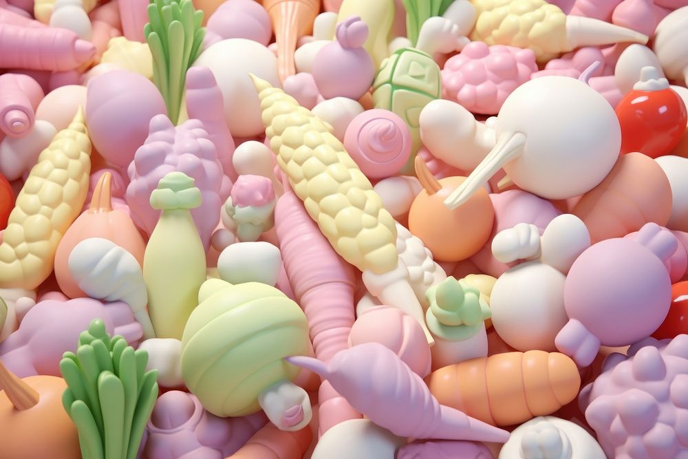 Vegetables candy food confectionery.