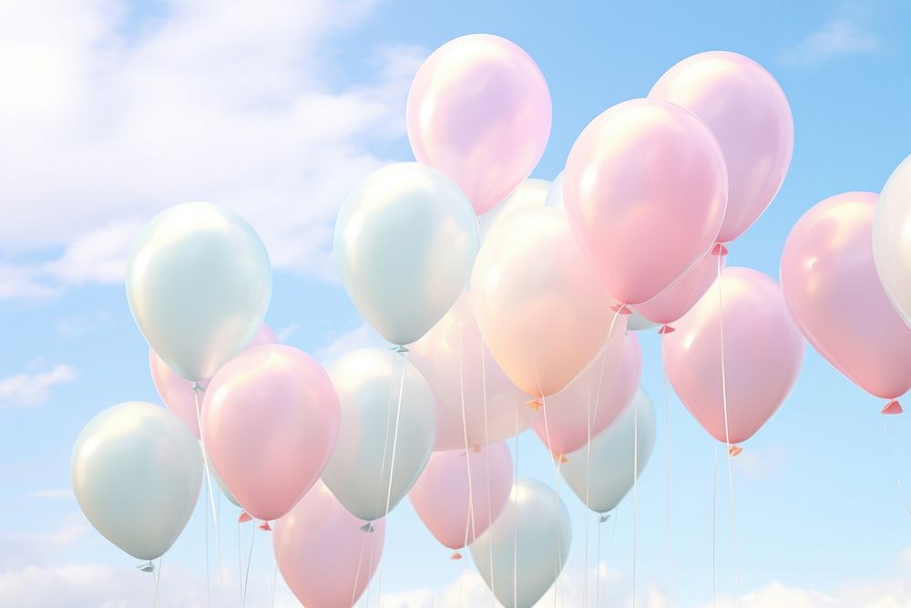 Pastel balloon tranquility celebration anniversary.