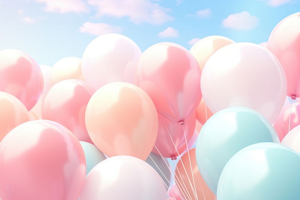 Pastel balloon backgrounds celebration anniversary.