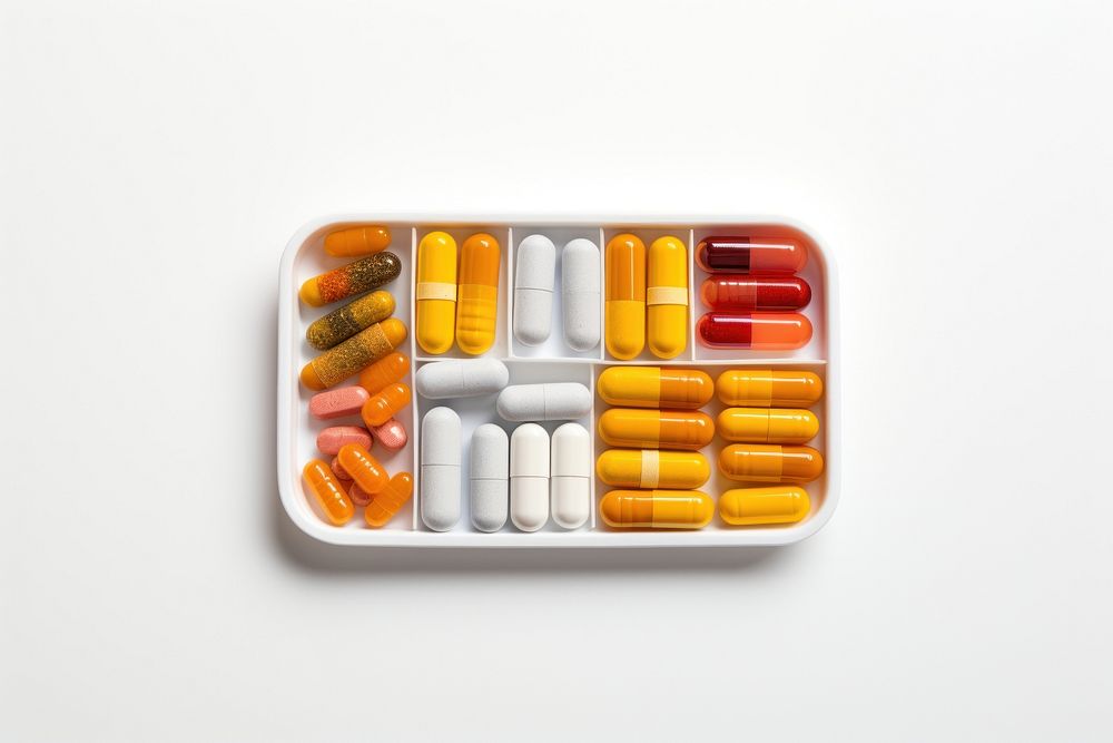 Medicine pack capsule pill white background. AI generated Image by rawpixel.