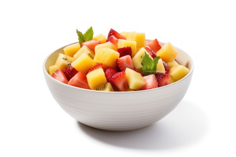 Pineapple fruit salad bowl.