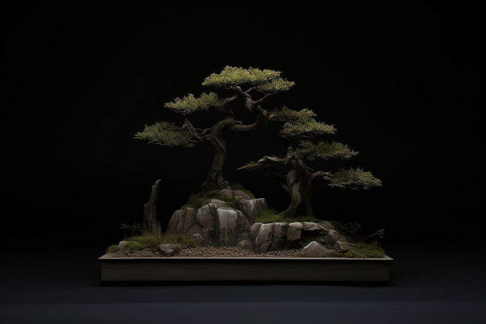 Bonsai garden gardening outdoors bonsai plant tree. AI generated Image by rawpixel.