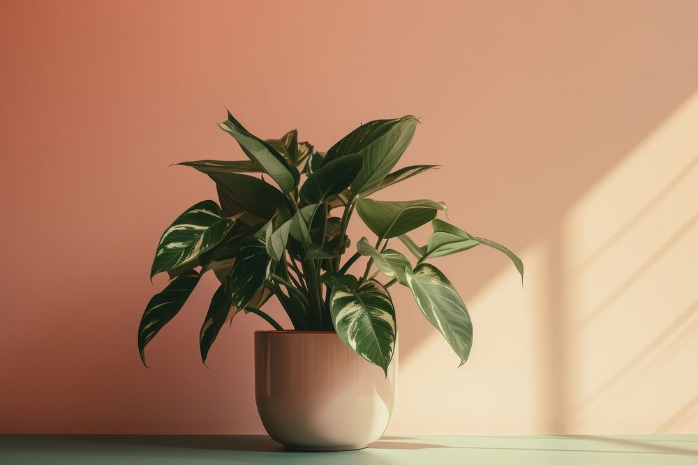 Houseplant leaf decoration flowerpot. AI generated Image by rawpixel.