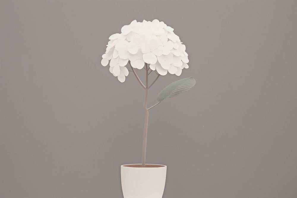 Hydrangea flowers houseplant decoration flowerpot lampshade. AI generated Image by rawpixel.
