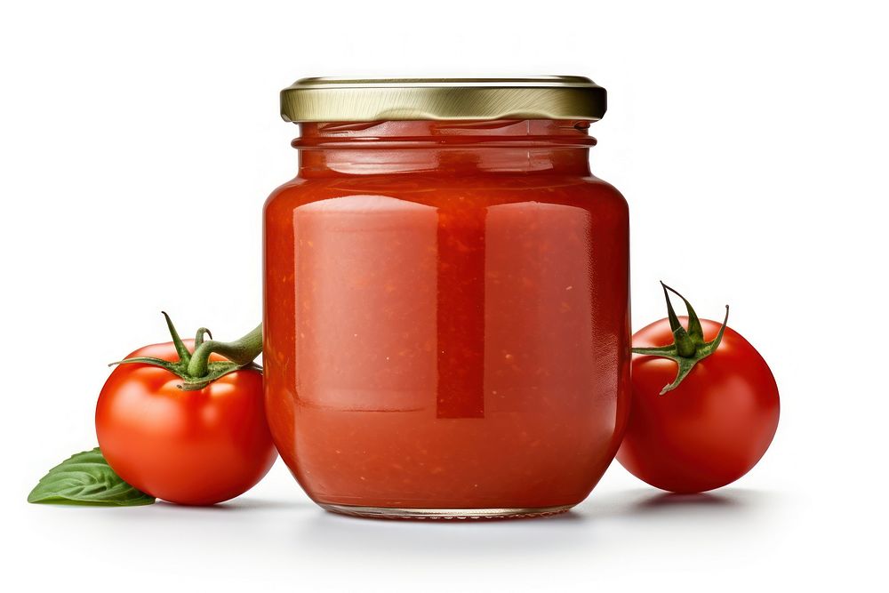 Tomato jar vegetable ketchup.