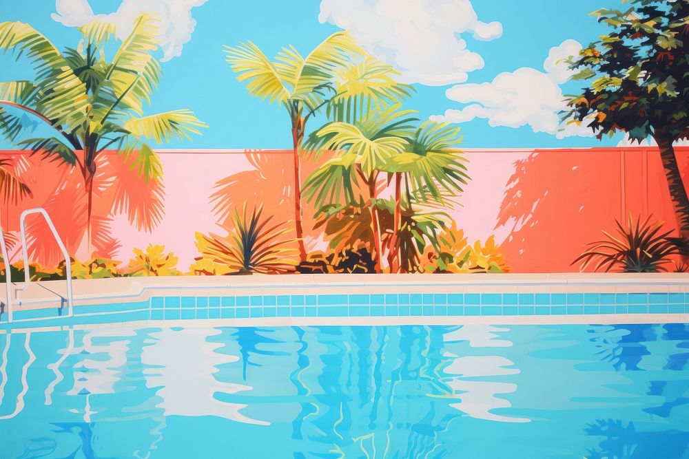  Pool architecture outdoors summer. AI generated Image by rawpixel.