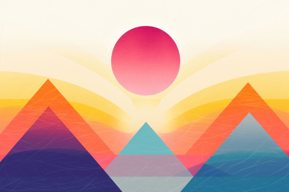  Sunrise backgrounds abstract mountain. AI generated Image by rawpixel.