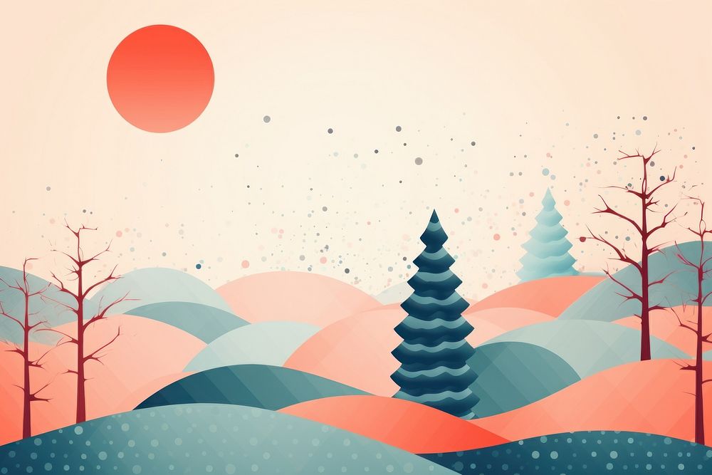  Winter landscape geometric background outdoors pattern nature. AI generated Image by rawpixel.