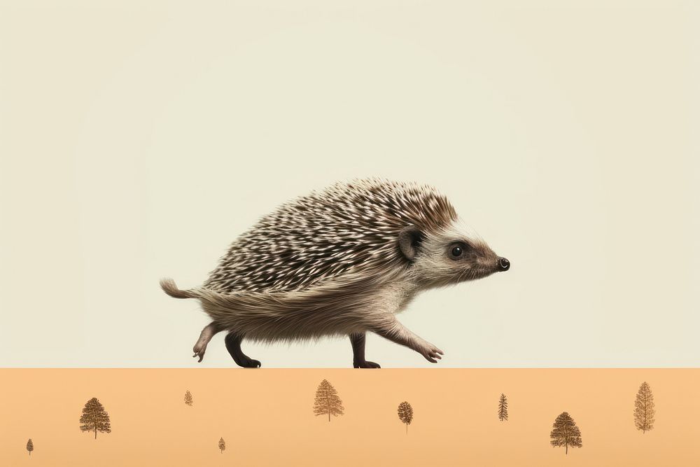A hedgehog porcupine animal mammal.