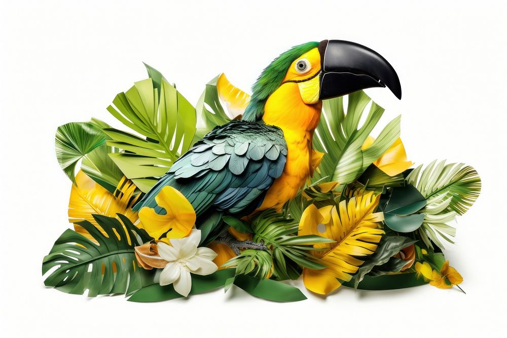 Tropical bird animal parrot.
