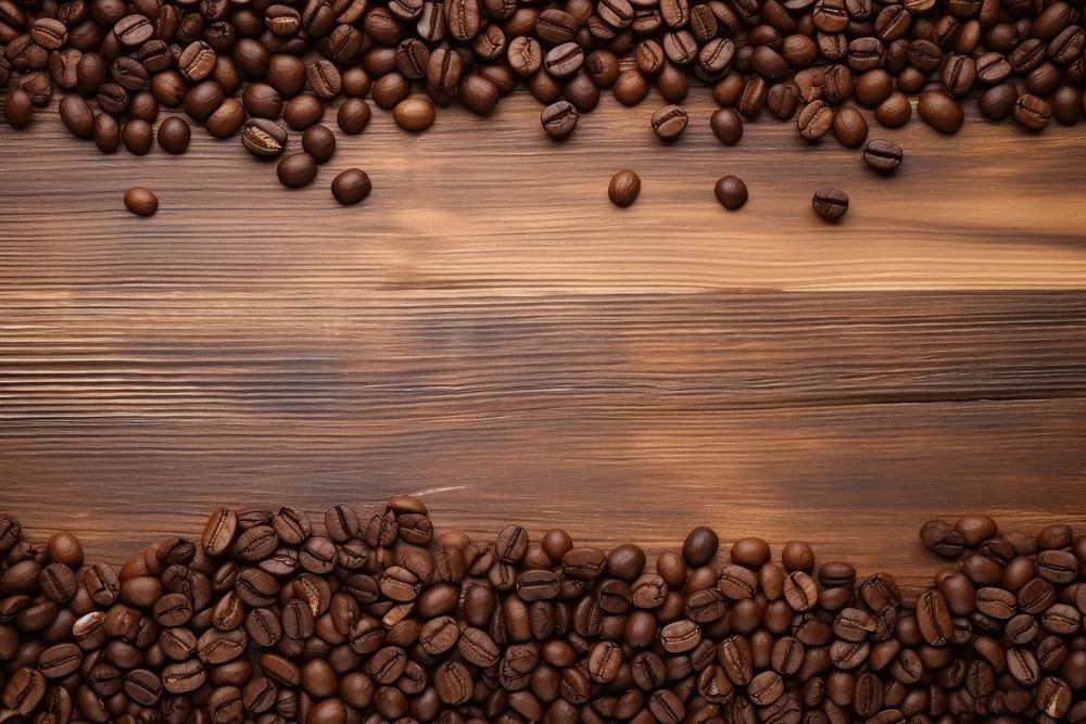 Coffee backgrounds plank wood.