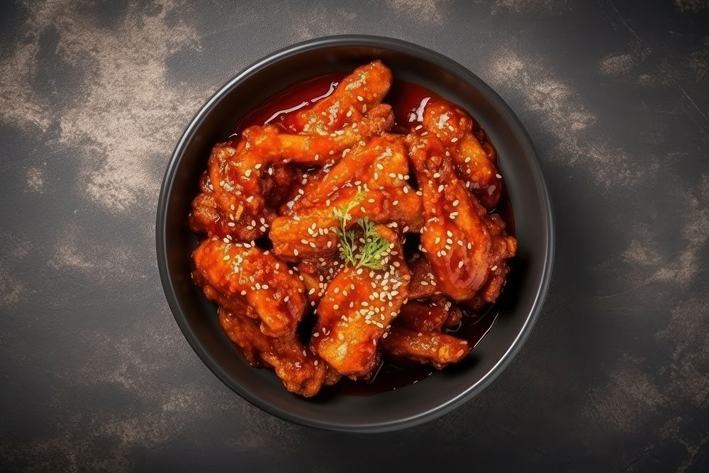 Korean sauce fried plate.