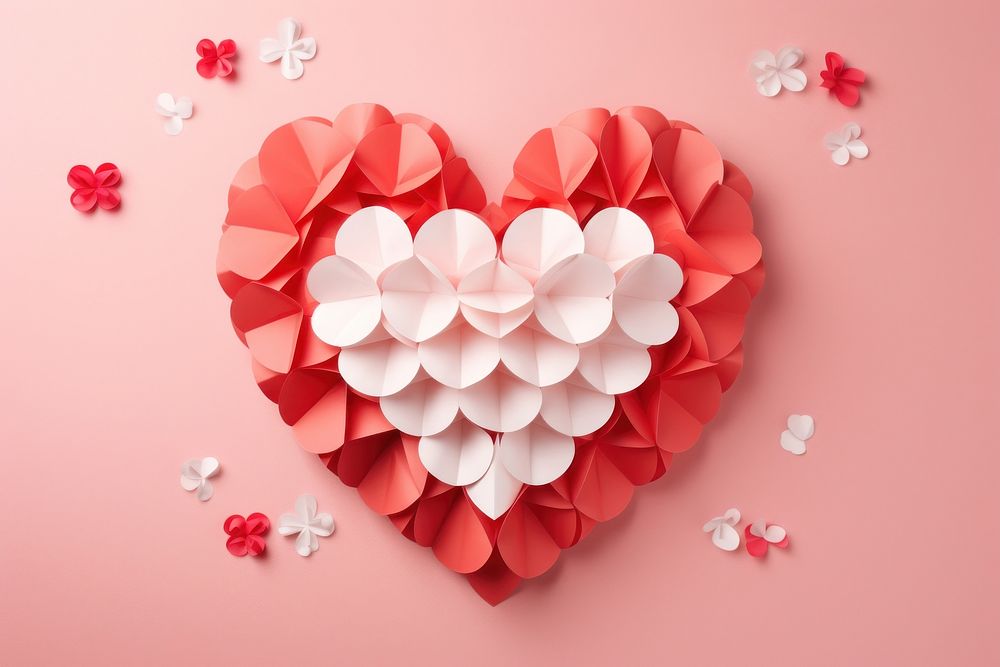 Heart celebration origami paper creativity.