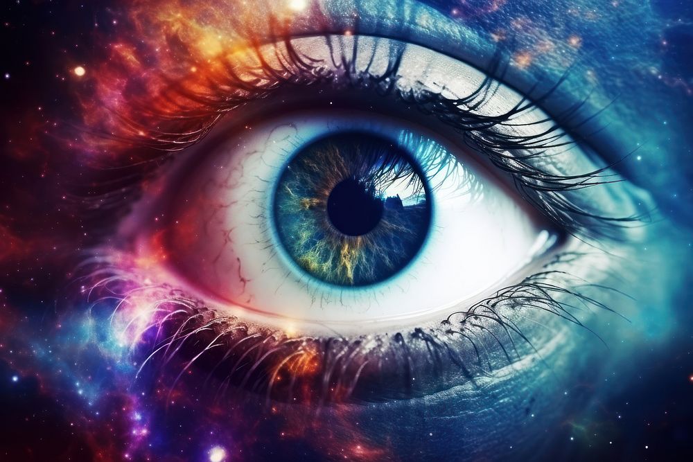  Space nebula galaxy eye. AI generated Image by rawpixel.