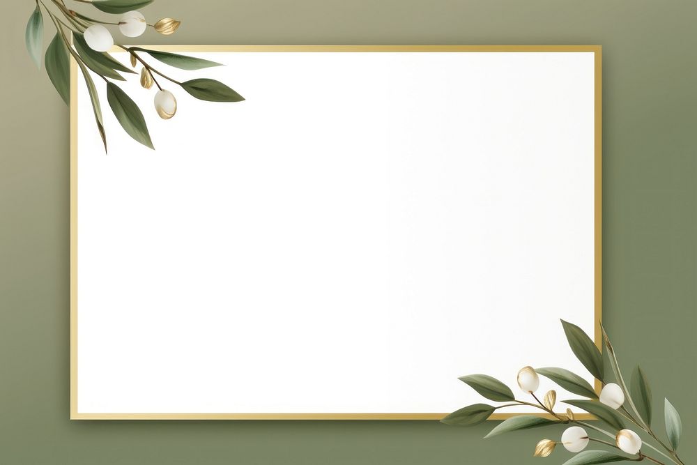 Olive backgrounds frame paper.