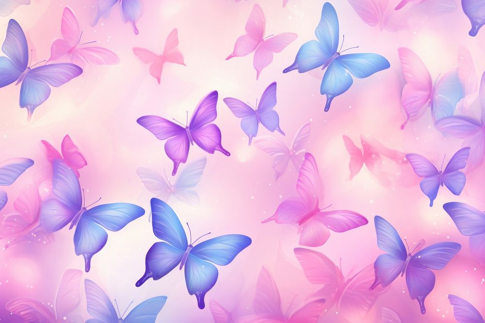  Butterfly background pattern backgrounds purple. AI generated Image by rawpixel.