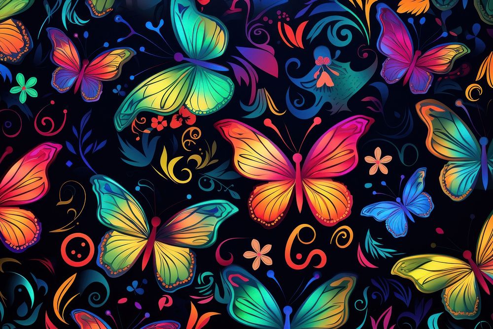  Pattern backgrounds butterfly creativity. AI generated Image by rawpixel.