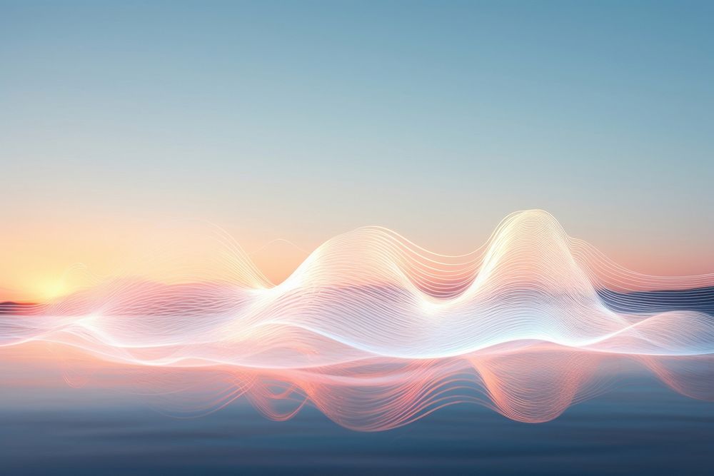 White glow audio wave sky outdoors horizon. AI generated Image by rawpixel.