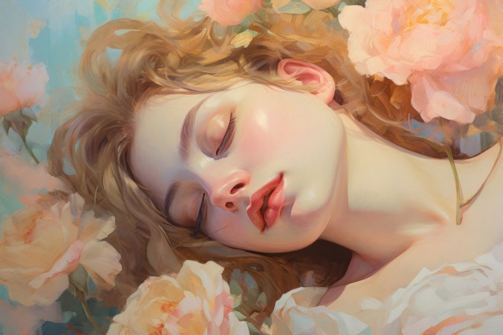 Dream painting sleeping portrait.