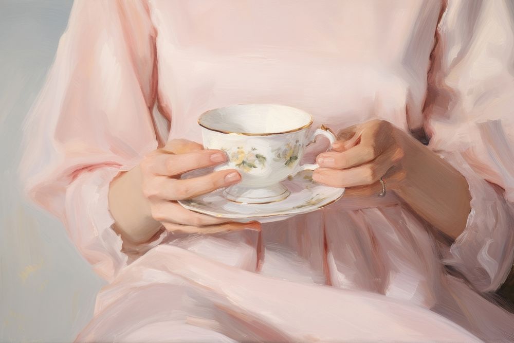 Close hand hold tea cup Free Photo Illustration rawpixel