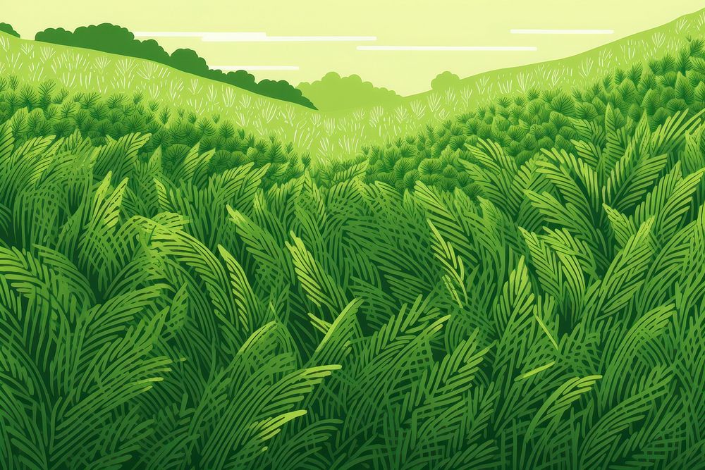  Fields of green backgrounds vegetation landscape. AI generated Image by rawpixel.