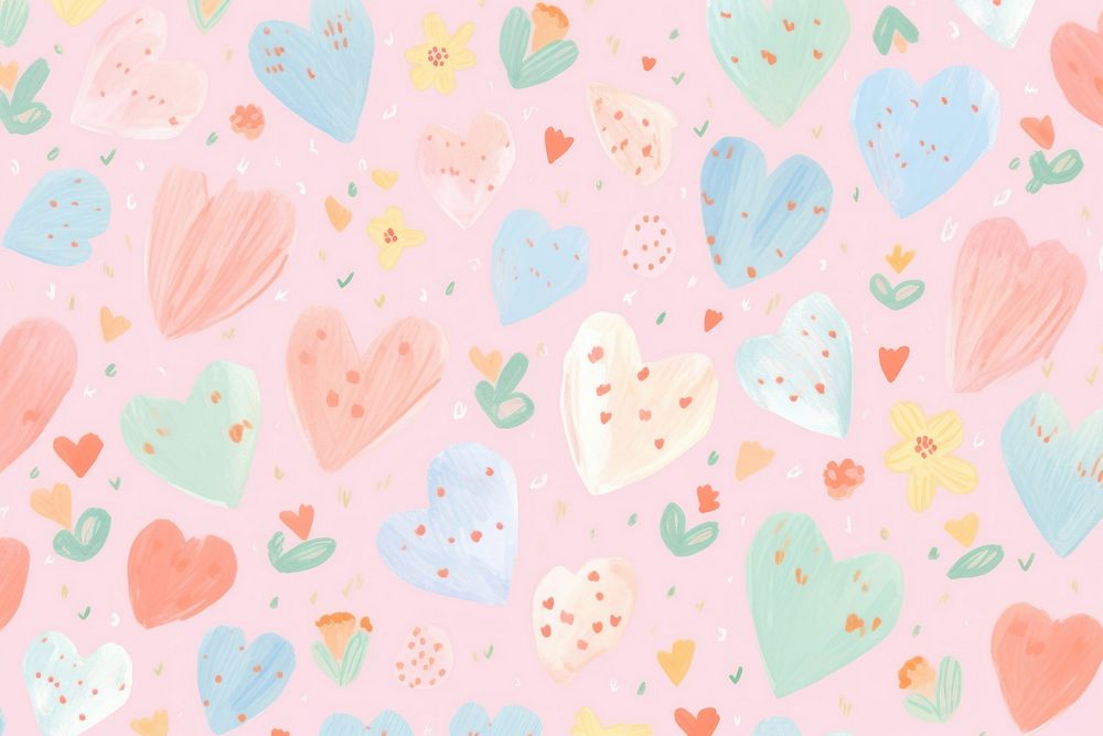  Hearts abstract petal backgrounds. AI generated Image by rawpixel.