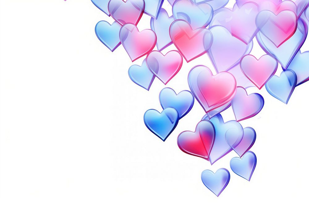  Hearts backgrounds petal white background. AI generated Image by rawpixel.