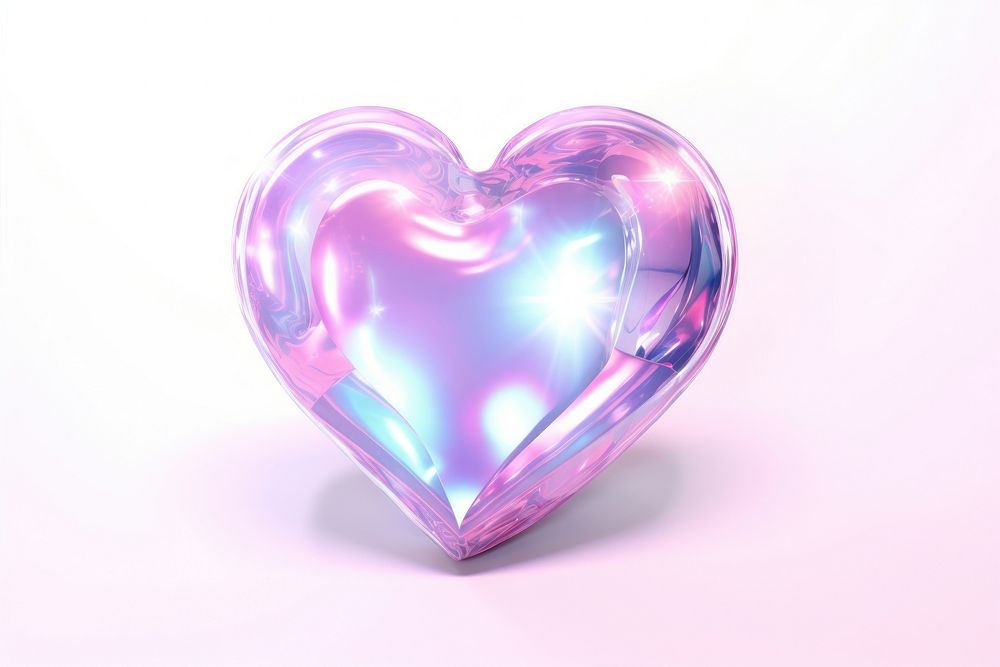  Hearts white background illuminated glowing. AI generated Image by rawpixel.