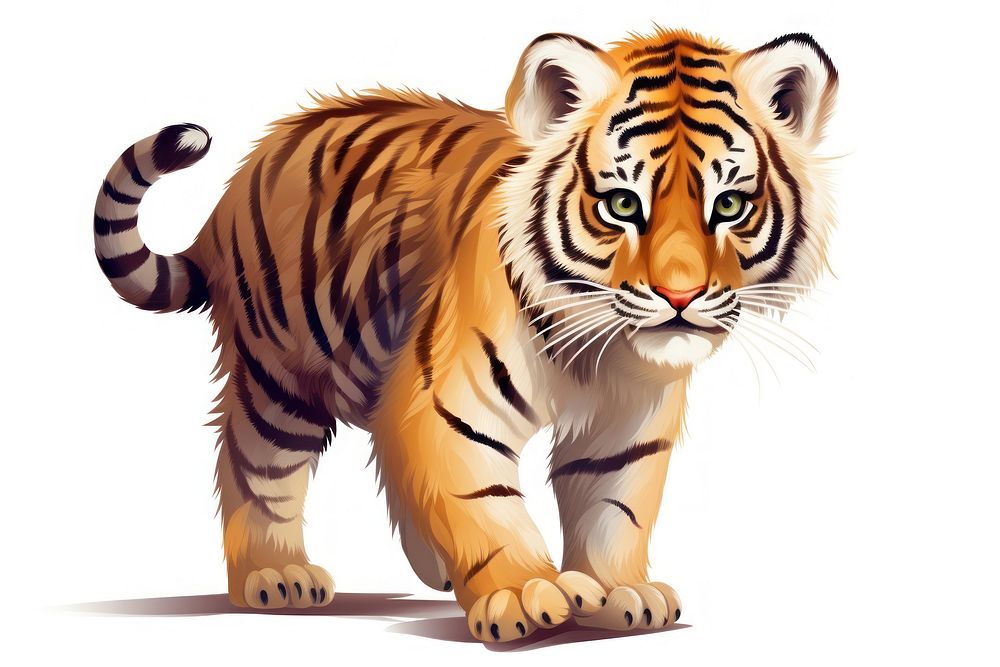 Cute bengal tiger wildlife animal mammal.