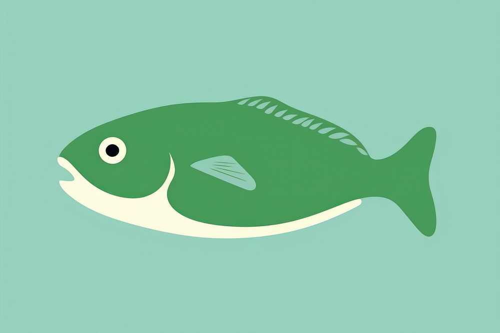Illustration of a simple fish animal surgeonfish underwater.