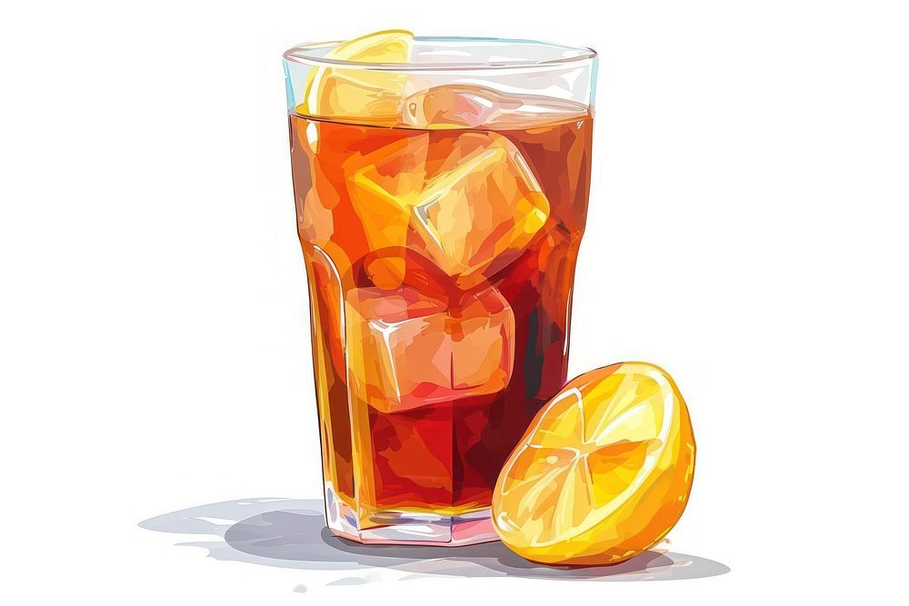 Ice tea cocktail drink fruit.