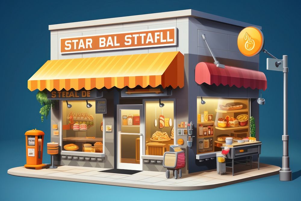 Small business bakery store kiosk. AI generated Image by rawpixel.