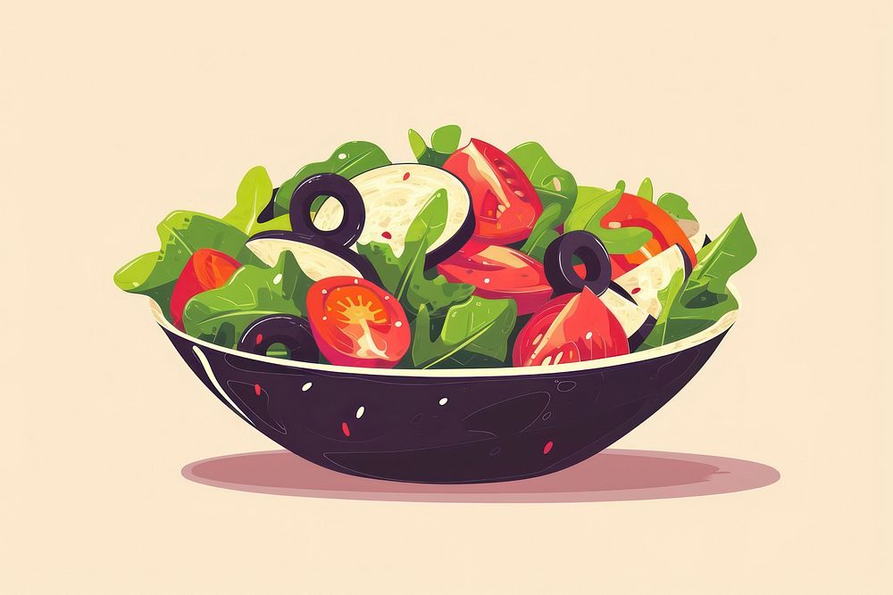 Vegan salad vegetable plant food.