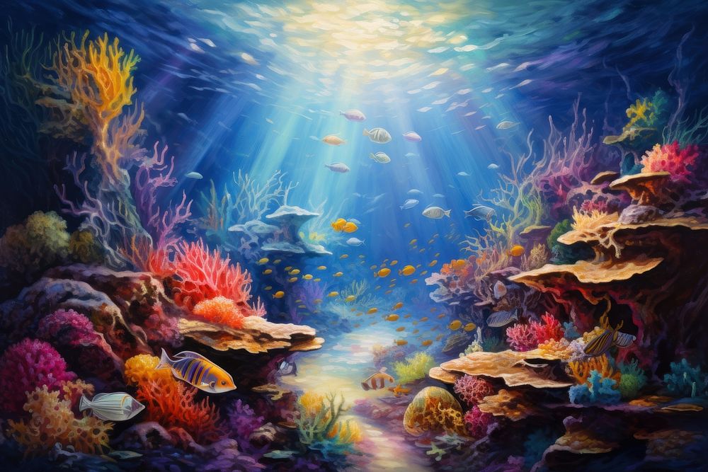 Undersea underwater aquarium outdoors. AI generated Image by rawpixel.