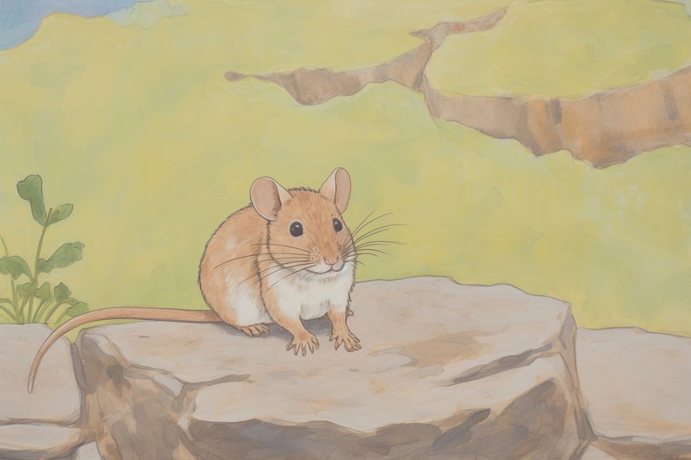 Mouse painting rodent animal.