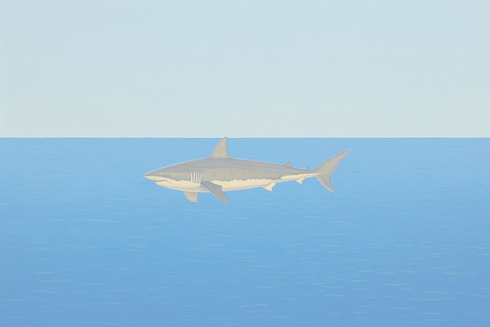 Shark ocean outdoors animal.