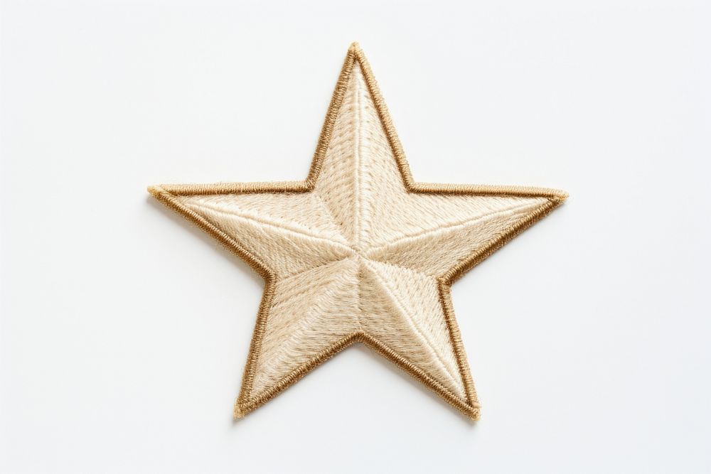 Star in embroidery style textile accessories simplicity.