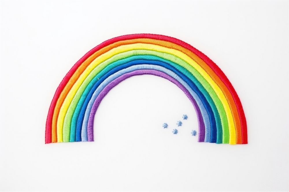 Rainbow embroidery style creativity spectrum  Free Photo - rawpixel