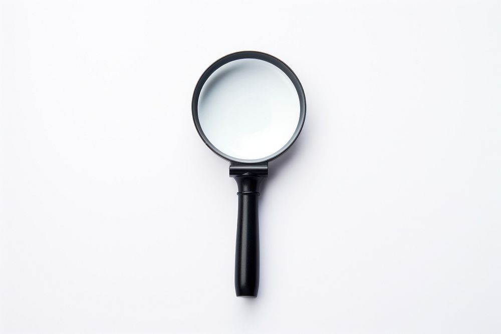 Magnifying glass minimal black white background circle shape. AI generated Image by rawpixel.