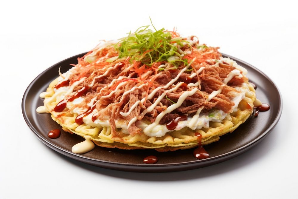 Okonomiyaki food waffle plate.