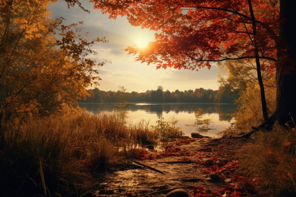  Autumn landscape outdoors nature. AI generated Image by rawpixel.