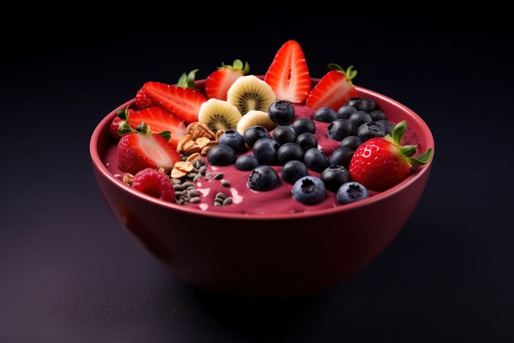 Acai bowl blueberry dessert fruit.