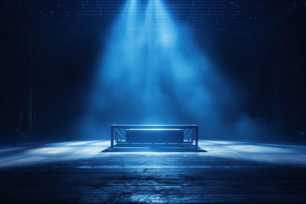 Projector stage spotlight lighting blue. Premium Photo rawpixel
