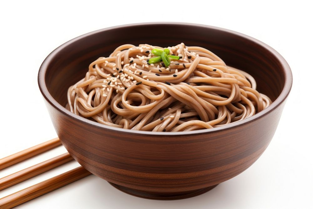 Soba chopsticks noodle food.