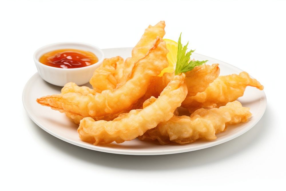 Tempura tempura ketchup food.