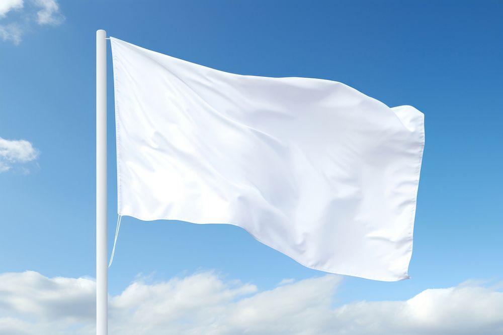White blank flag sky patriotism outdoors.