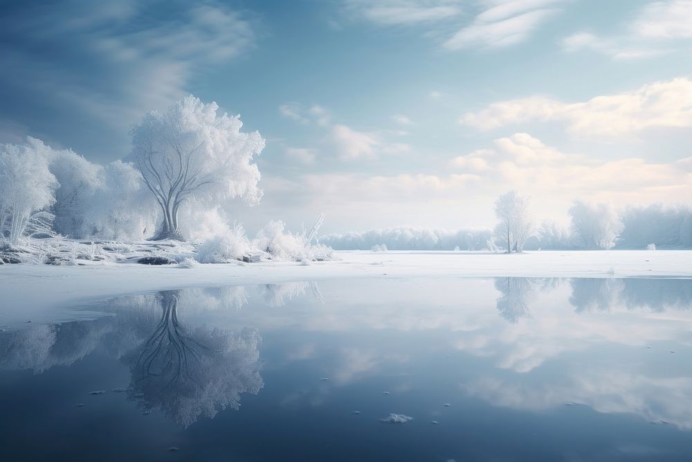  Winter landscape outdoors nature. AI generated Image by rawpixel.