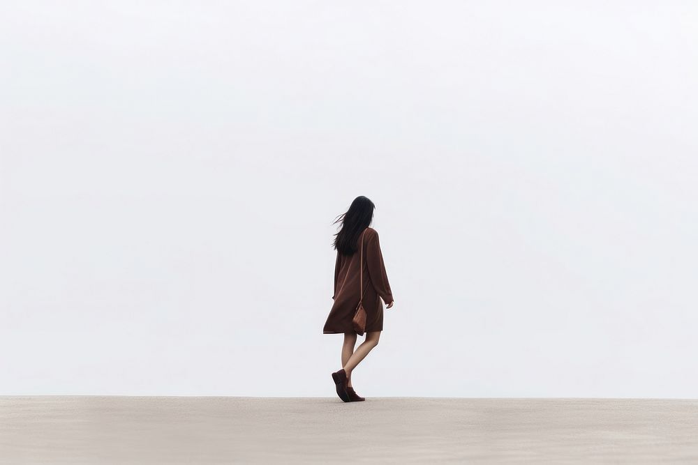 Asian woman person walking footwear standing adult.